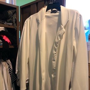 Long white blazer